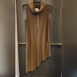 Joseph Ribkoff Sleeveless Mocha Brown Cowl neck Knit Top